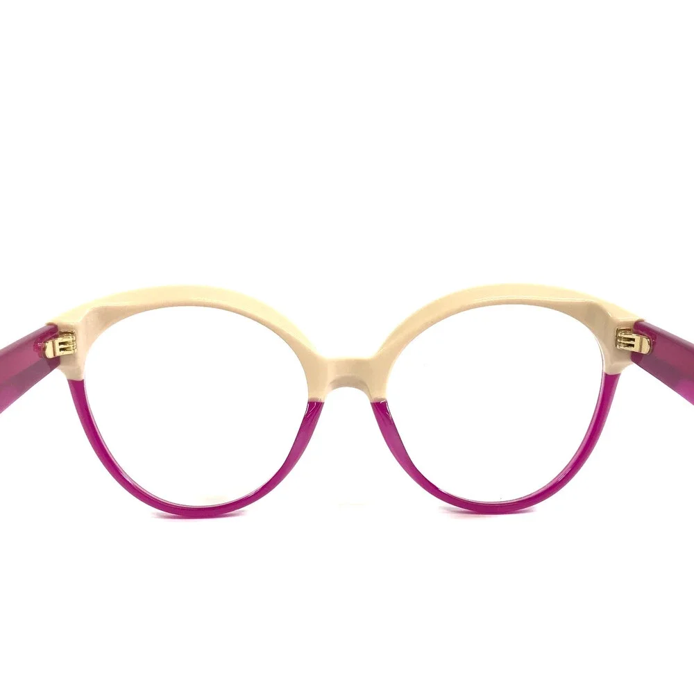 Alfred Kerbs Eyeglasses Frames ANDREA BEPU Beige Clear Purple Fuchsia 53-18-145